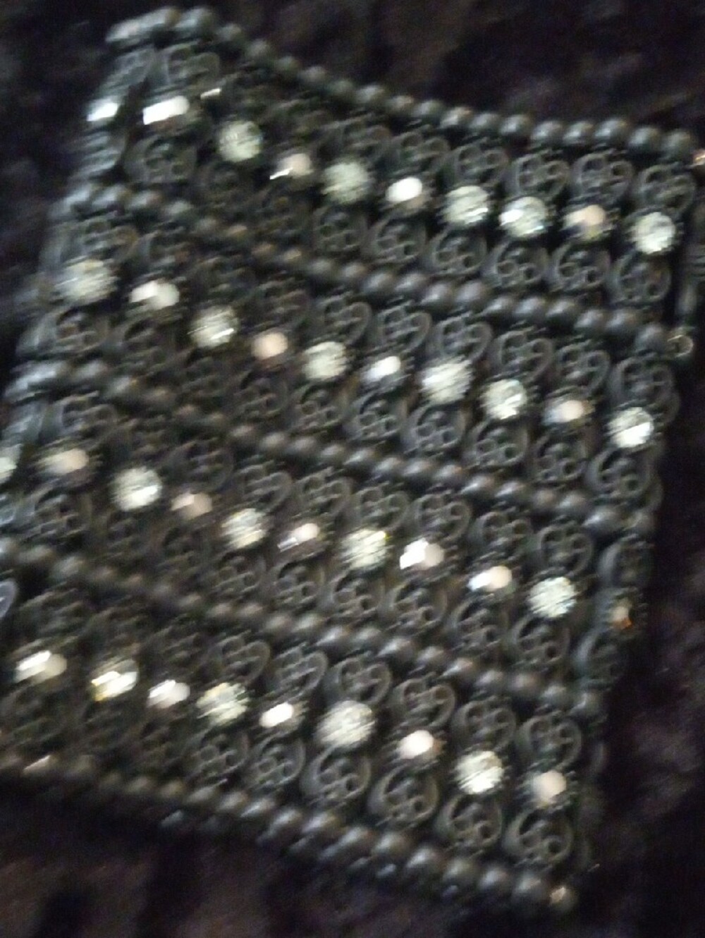 Brighton Black Filigree Multi-Row Bracelet with Clear Stones - Picture 5 of 8